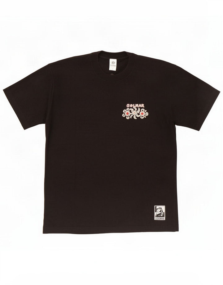 Colmar Mens Graphic T-Shirt Top Medium Black Cotton