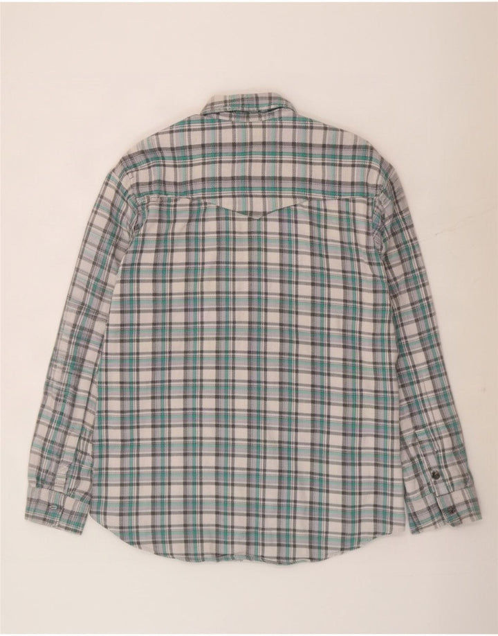 Crew Mens Flannel Shirt Large Green Check Cotton