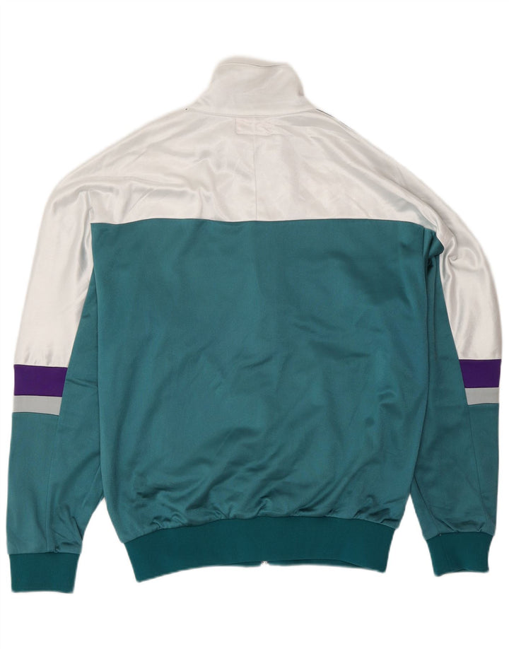 Asics Mens Graphic Tracksuit Top Jacket IT 48 Medium Green Colourblock