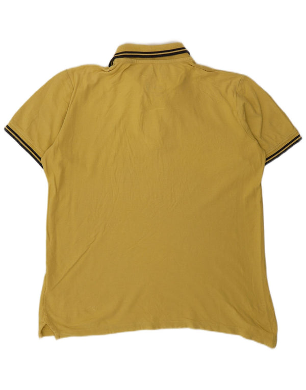 MARLBORO CLASSICS Mens Country Classic Polo Shirt Medium Yellow Cotton