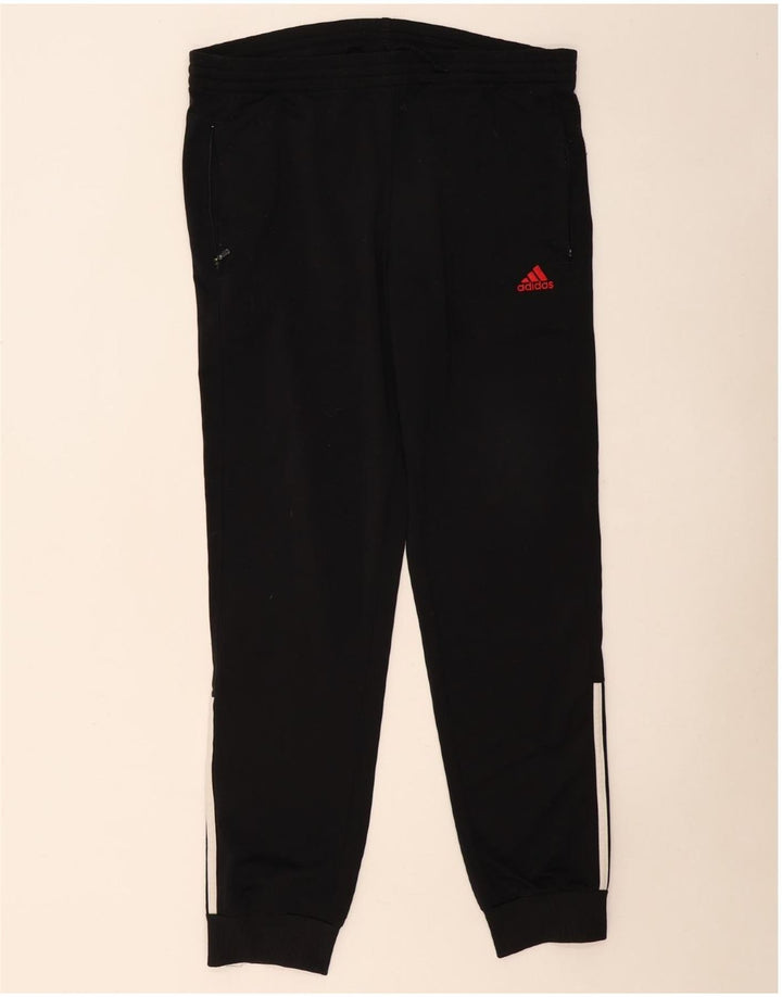 ADIDAS Mens Tracksuit Trousers Joggers UK 38/40 Medium  Black Polyester