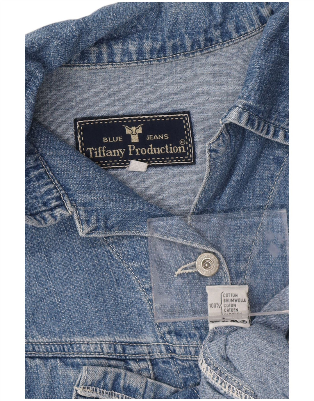 TIFFANY Womens Sleeveless Denim Dress UK 12 Medium Blue Cotton