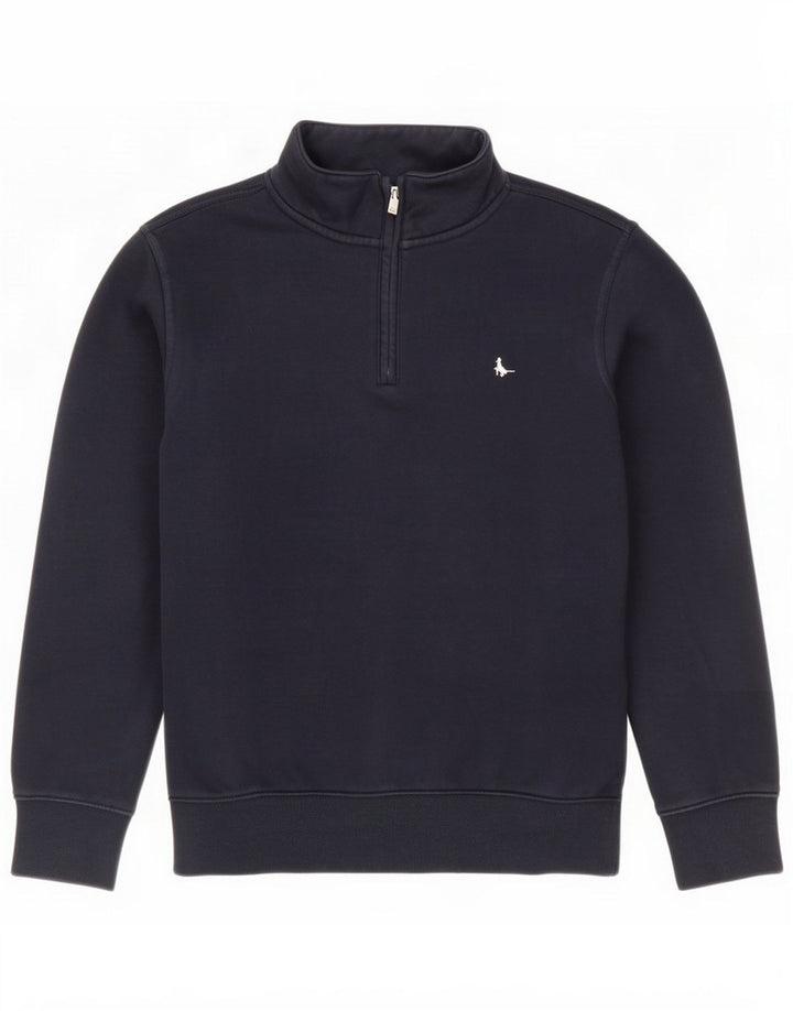 Jack Wills Mens Zip Neck Sweatshirt Jumper Small Navy Blue