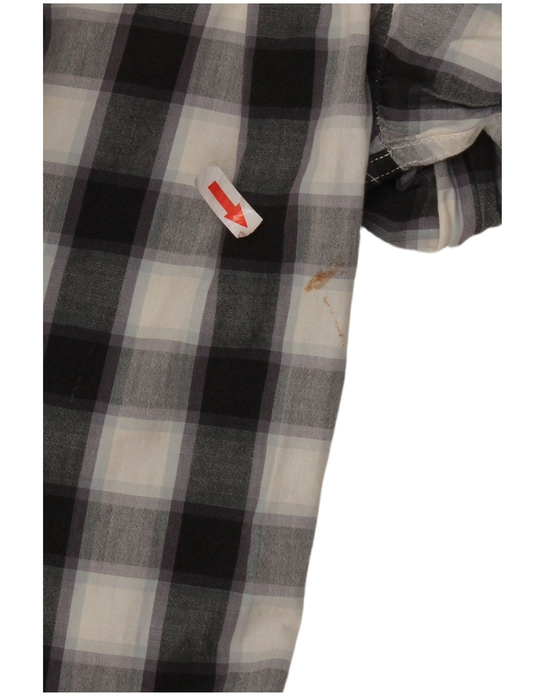 French Connection Mens Shirt Small Black Check Cotton