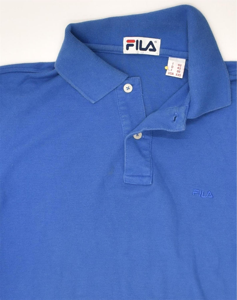 FILA Mens Polo Shirt 2XS Blue Cotton | Vintage Fila | Thrift | Second-Hand Fila | Used Clothing | Messina Hembry 