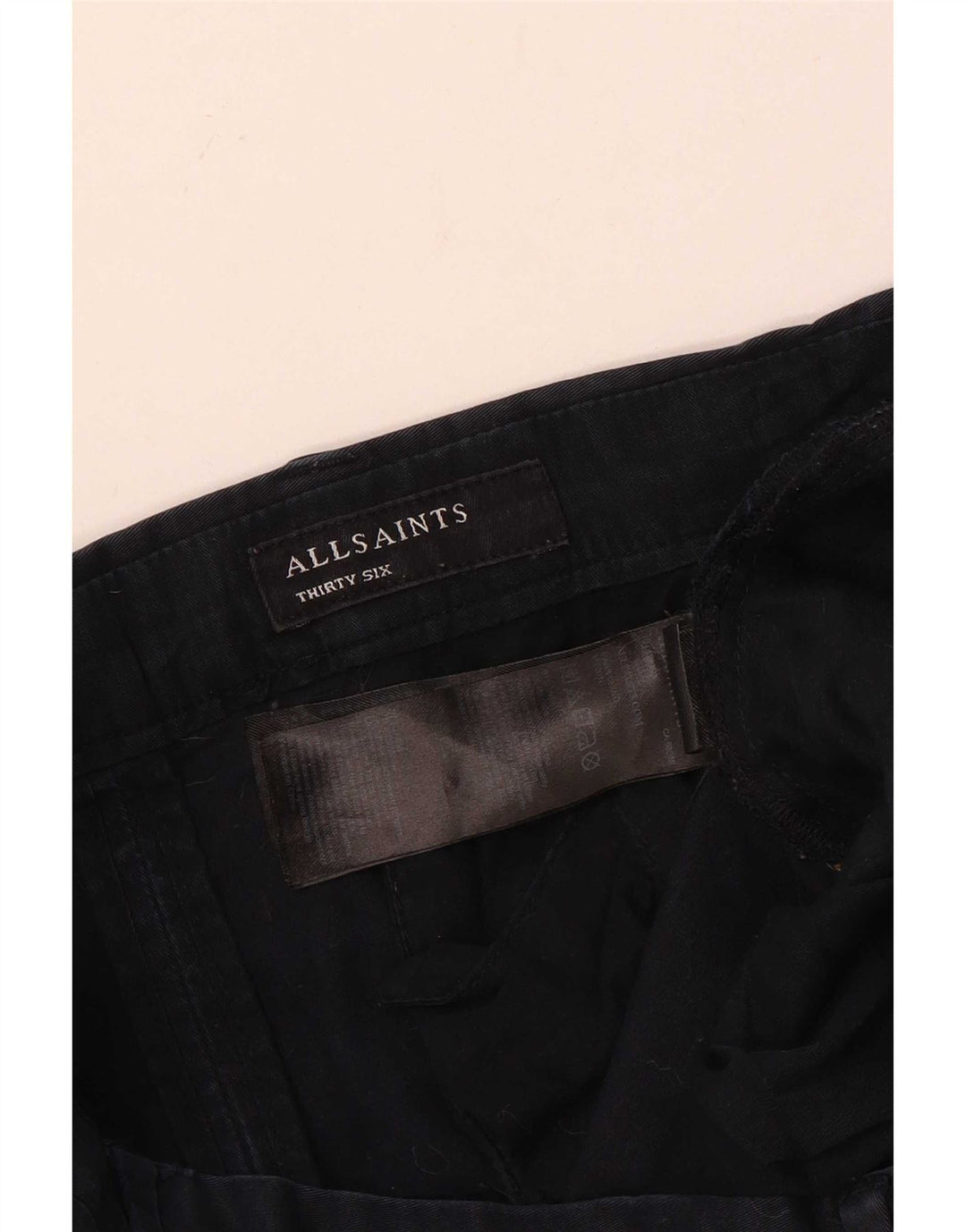 All Saints Mens Slim Chino Trousers W36 L31 Navy Blue