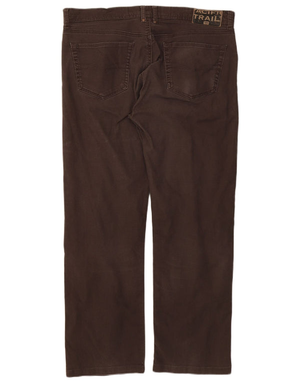 Pacific Trail Mens Straight Casual Trousers W38 L29 Grey Cotton