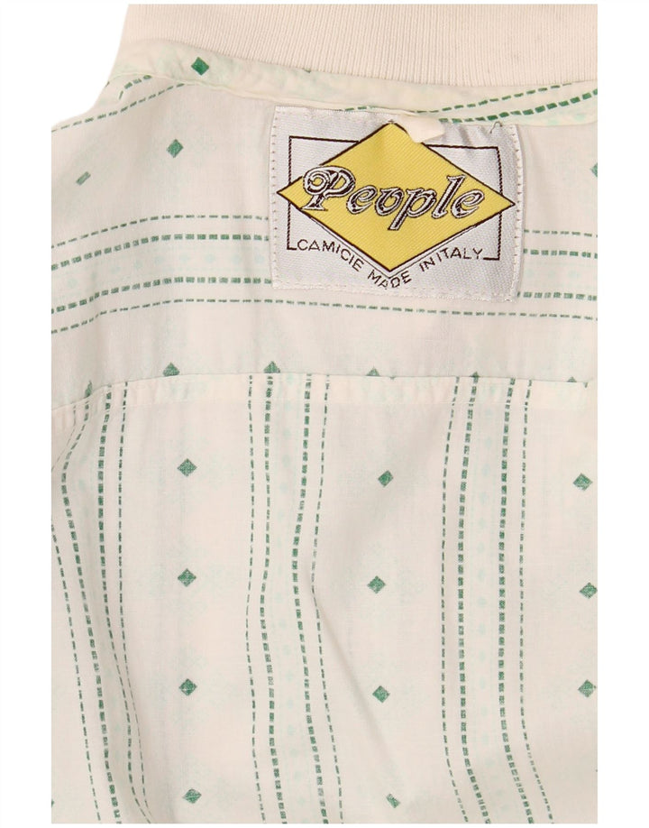 People Mens Short Sleeve Pullover Shirt Large White Striped