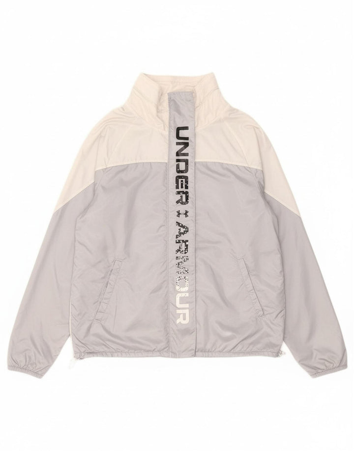 UNDER ARMOUR Womens Tracksuit Top Jacket UK 10 Small Blue Colourblock