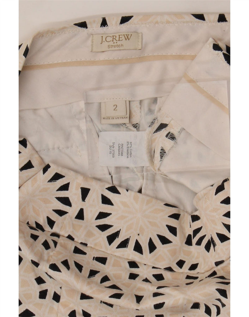 J. CREW Womens Stretch Chino Shorts US 2 XS W30  Beige Floral Cotton Vintage J. Crew and Second-Hand J. Crew from Messina Hembry 