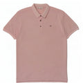 Calvin Klein Mens Polo Shirt Medium Pink Pinstripe Polyester