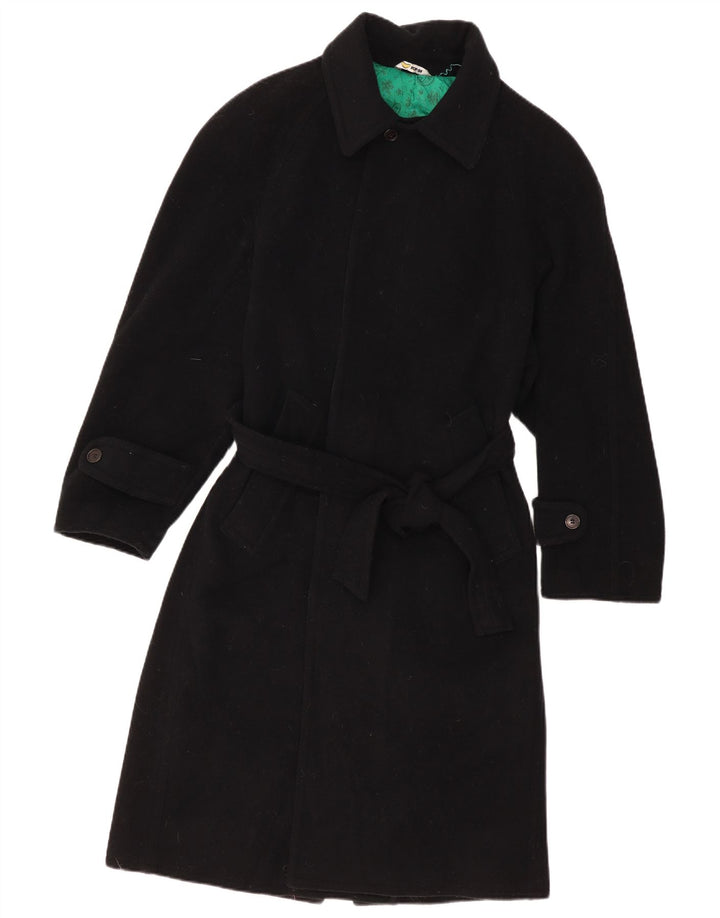 POP 84 Mens Overcoat UK 36 Small Black Wool