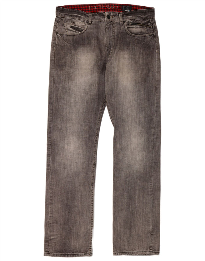 Rip Curl Mens Straight Jeans W34 L33 Grey Cotton