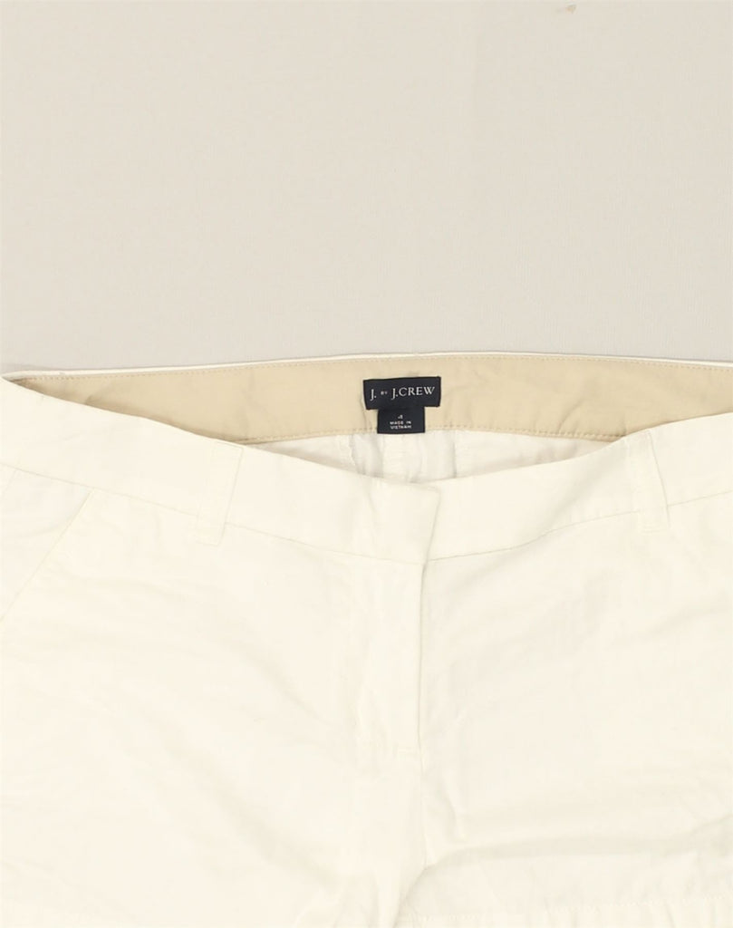 J. CREW Womens Chino Shorts US 4 Small W30  White Cotton | Vintage J. Crew | Thrift | Second-Hand J. Crew | Used Clothing | Messina Hembry 