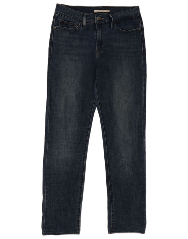 Levi's Womens Slimming Slim Jeans W28 L28 Navy Blue Cotton