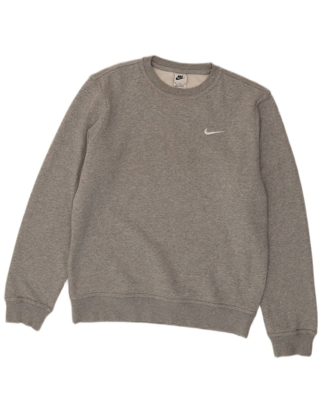 Nike Mens Sweatshirt Jumper Medium Grey Flecked Cotton