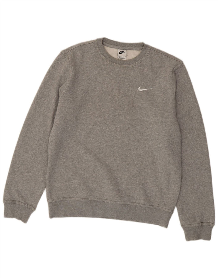 Nike Mens Sweatshirt Jumper Medium Grey Flecked Cotton