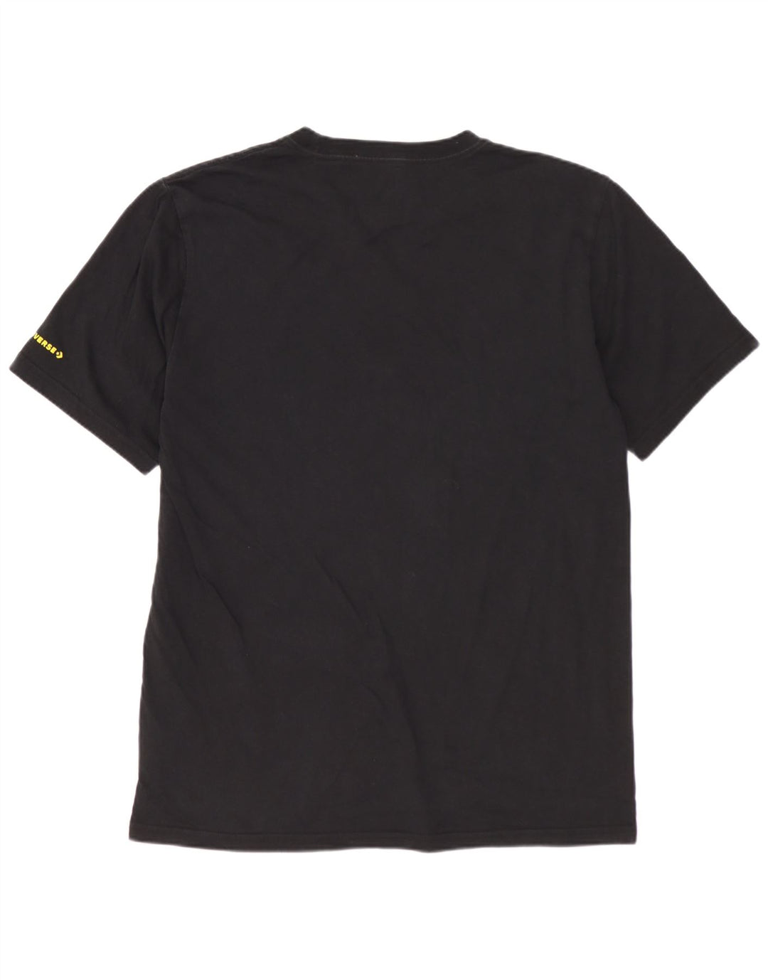 CONVERSE Mens Graphic T-Shirt Top Medium Black Floral Cotton