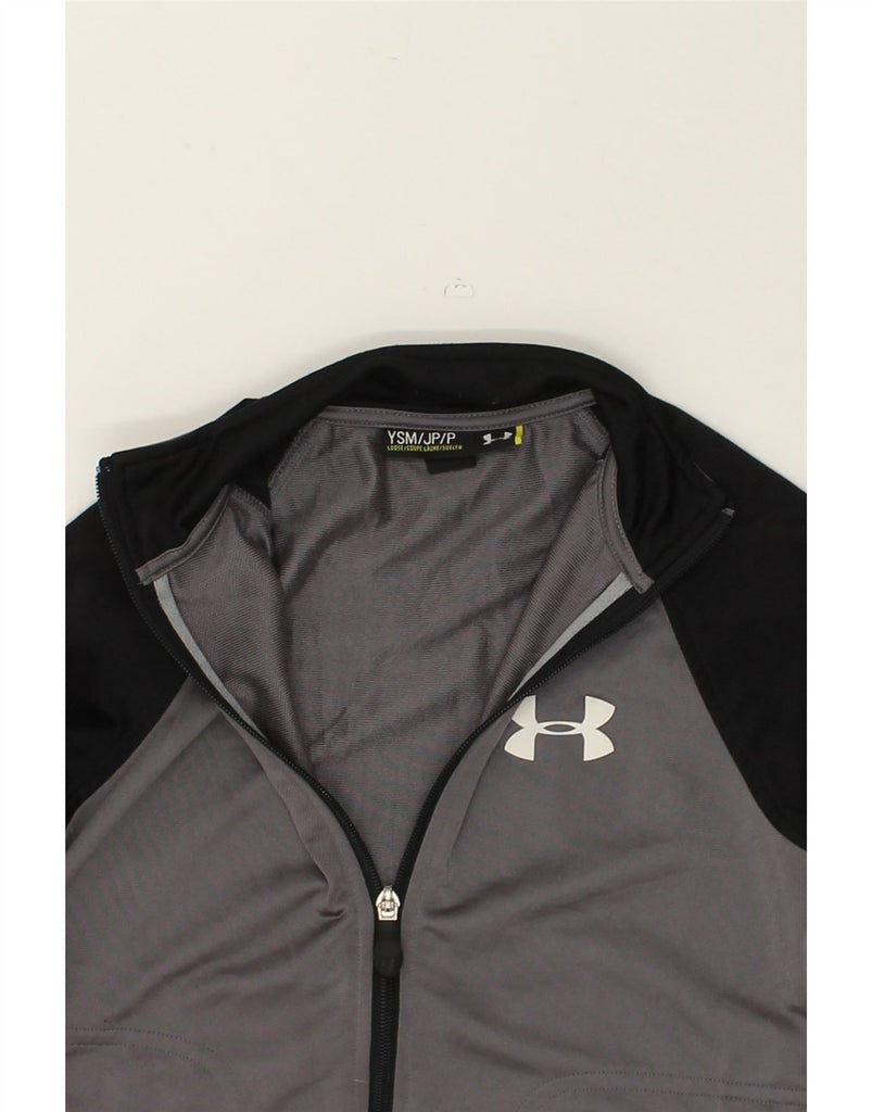 UNDER ARMOUR Boys Graphic Tracksuit Top Jacket 9-10 Years Small Grey | Vintage Under Armour | Thrift | Second-Hand Under Armour | Used Clothing | Messina Hembry 