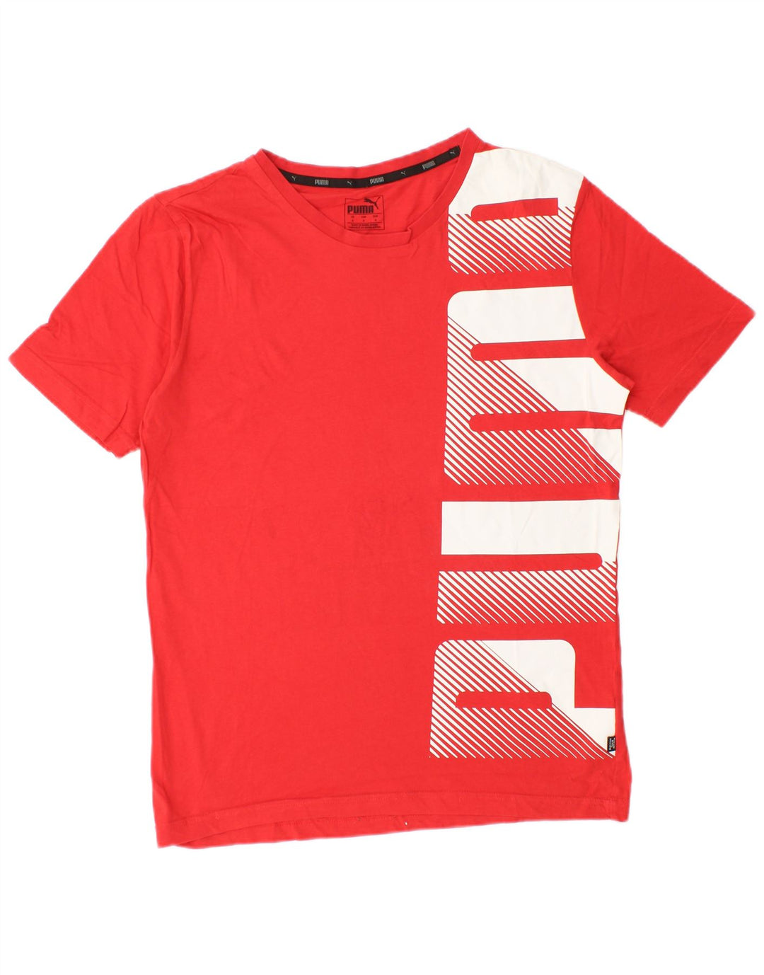 Puma Mens Graphic T-Shirt Top Small Red Cotton