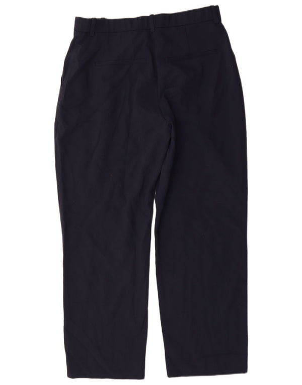 Abercrombie & Fitch Womens Straight Chino Trousers W32 L30 Navy Blue