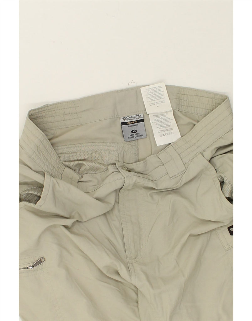 COLUMBIA Womens Straight Cargo Trousers UK 6 XS W26 L27 Beige Nylon | Vintage Columbia | Thrift | Second-Hand Columbia | Used Clothing | Messina Hembry 