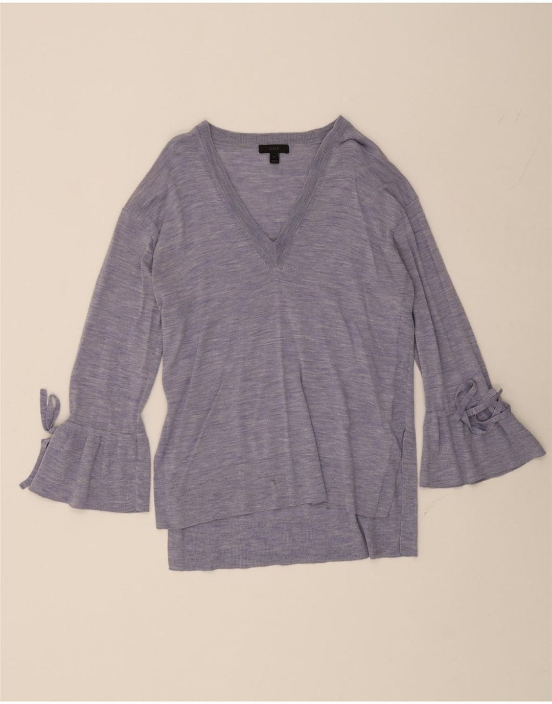 J. CREW Womens V-Neck Jumper Sweater UK 14 Medium Purple Flecked Vintage J. Crew and Second-Hand J. Crew from Messina Hembry 