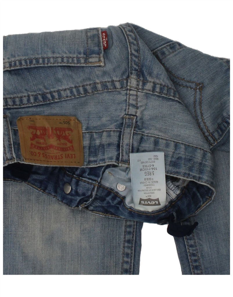 LEVI'S Boys 505 Regular Straight Jeans 4-5 Years W20 L16 Blue Cotton | Vintage Levi's | Thrift | Second-Hand Levi's | Used Clothing | Messina Hembry 