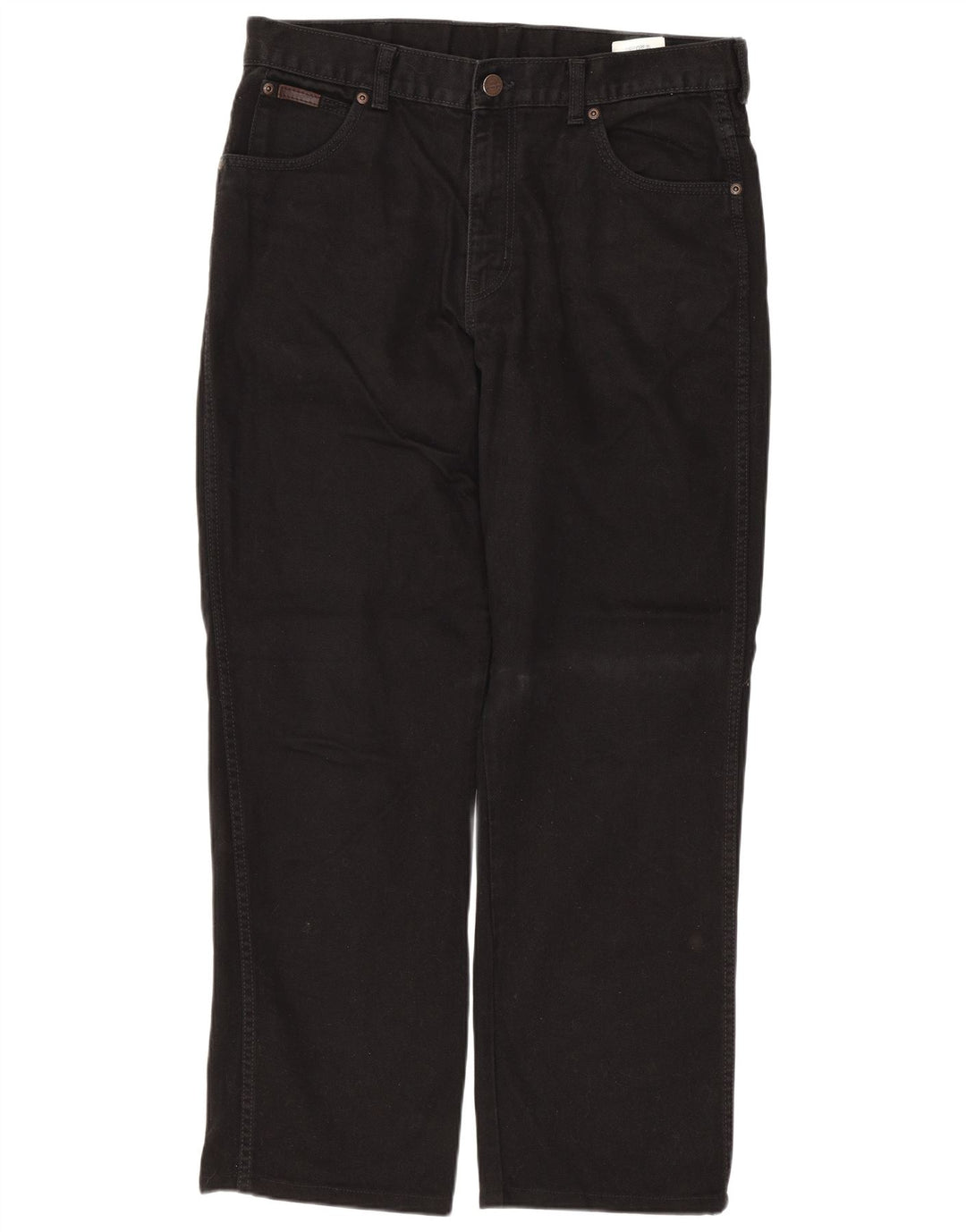 WRANGLER Mens Texas Straight Jeans W34 L28 Black Cotton