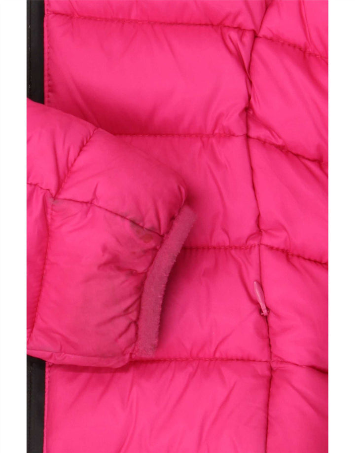 Lotto Womens Hooded Padded Jacket UK 10 Small Pink Polyester