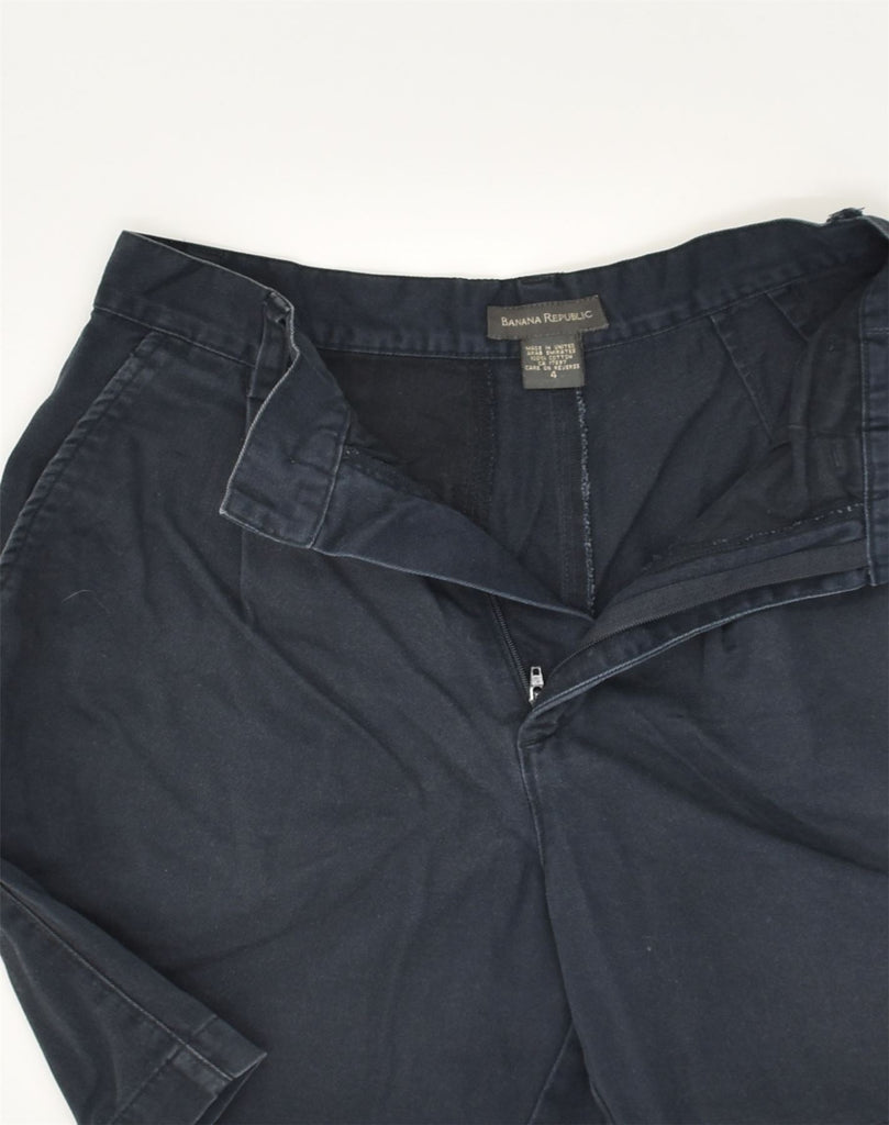 BANANA REPUBLIC Womens High Waist Chino Shorts UK 4 XS W24 Navy Blue | Vintage Banana Republic | Thrift | Second-Hand Banana Republic | Used Clothing | Messina Hembry 