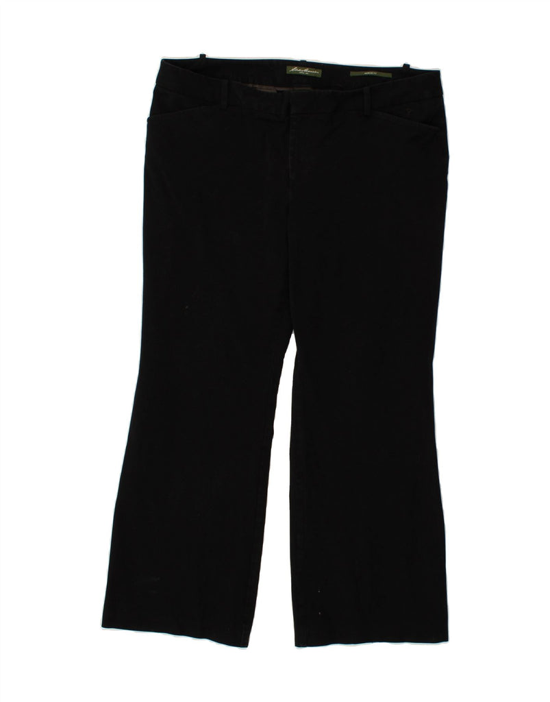 EDDIE BAUER Womens Bootcut Casual Trousers US 18 2XL W38 L28 Black Cotton | Vintage Eddie Bauer | Thrift | Second-Hand Eddie Bauer | Used Clothing | Messina Hembry 
