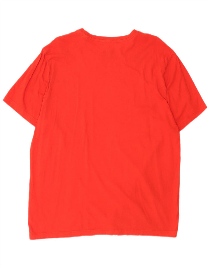 Reebok Mens Graphic T-Shirt Top XL Red Cotton