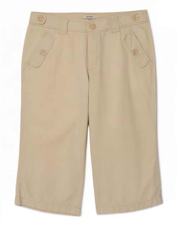 Dockers Womens Favorite Fit Bermuda Shorts US 8 Medium W30 Beige Cotton