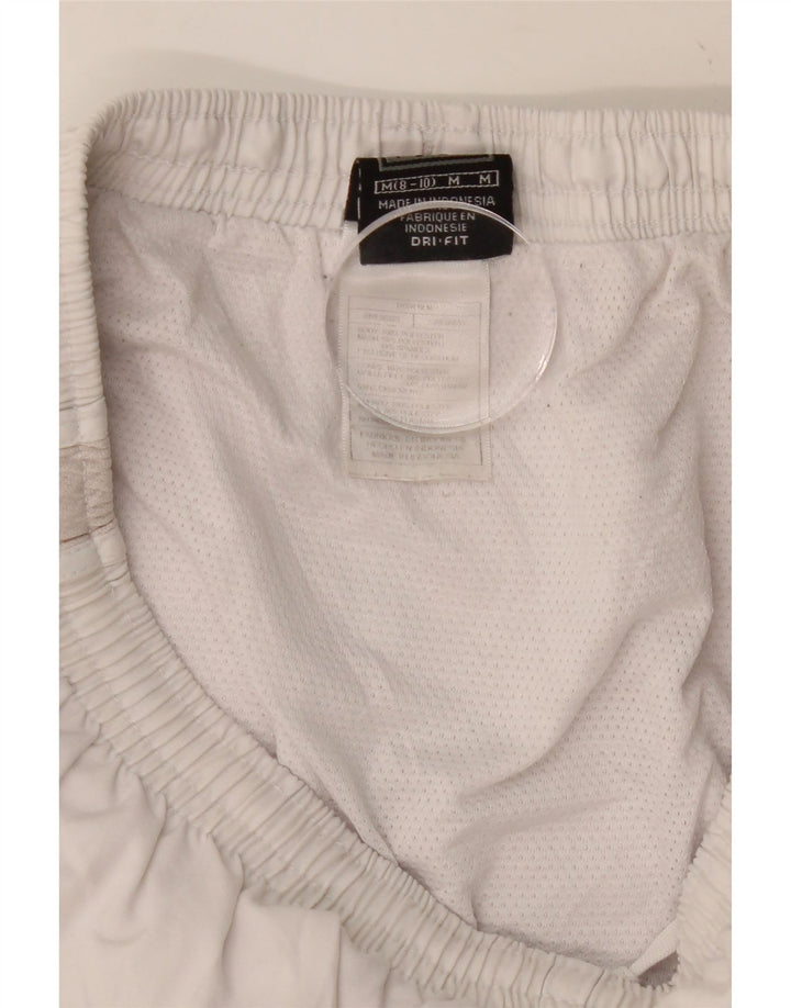 NIKE Womens Sport Shorts US 8/10 Medium  White Colourblock Polyester Vintage Nike and Second-Hand Nike from Messina Hembry 