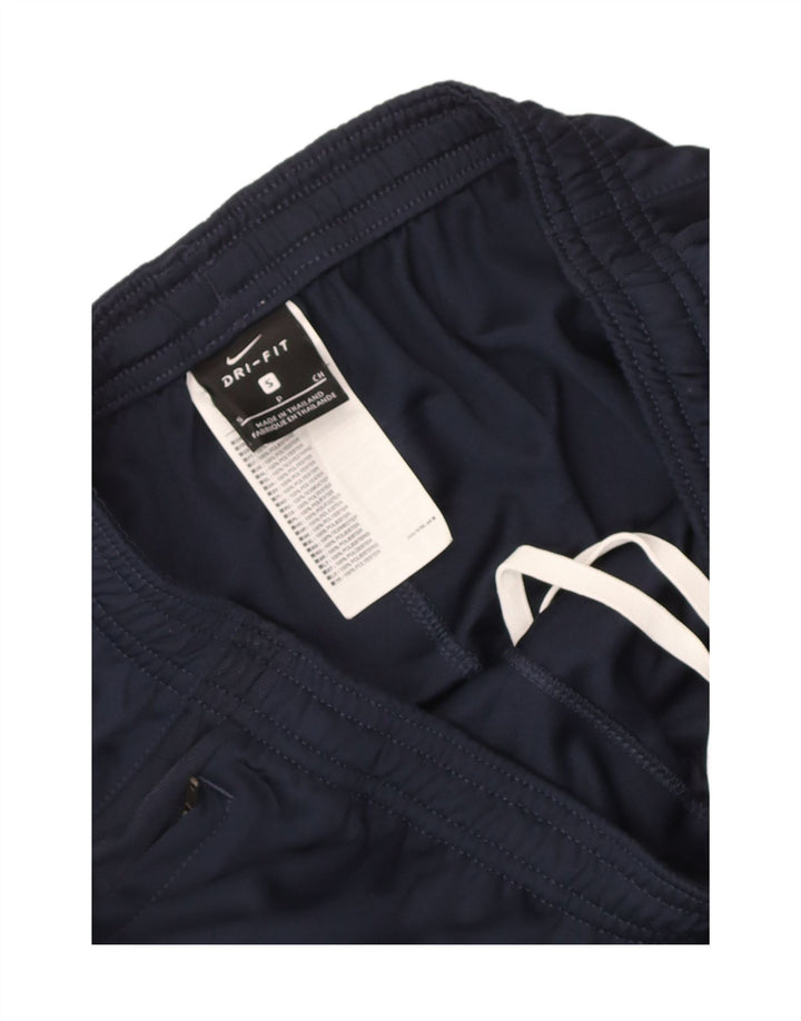 Nike Mens Dri Fit Tracksuit Trousers Small  Navy Blue Polyester