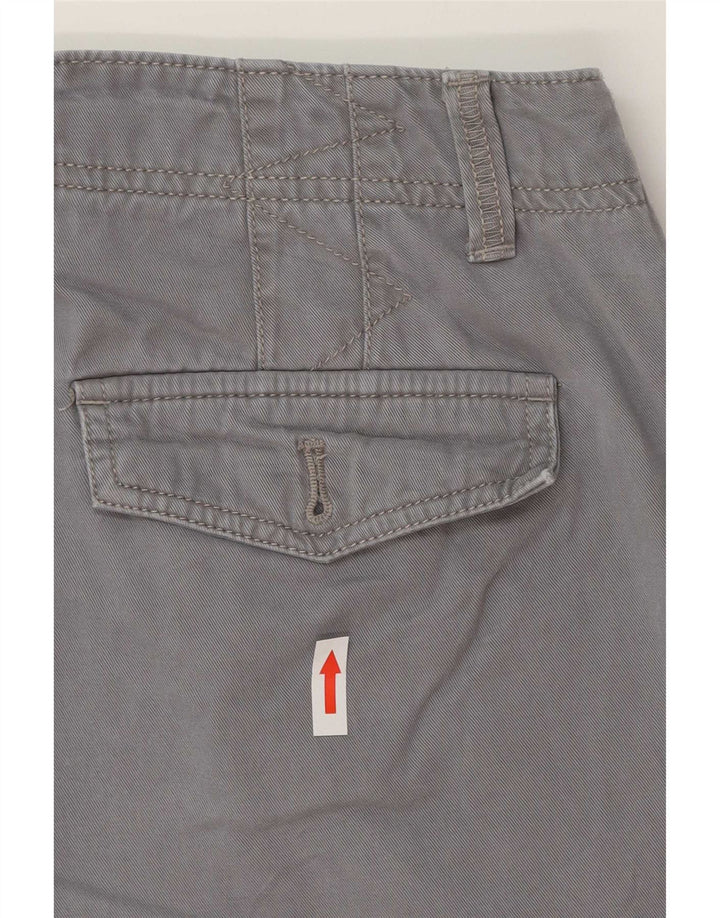 Eddie Bauer Womens Chino Shorts US 8 Medium W30 Grey Cotton