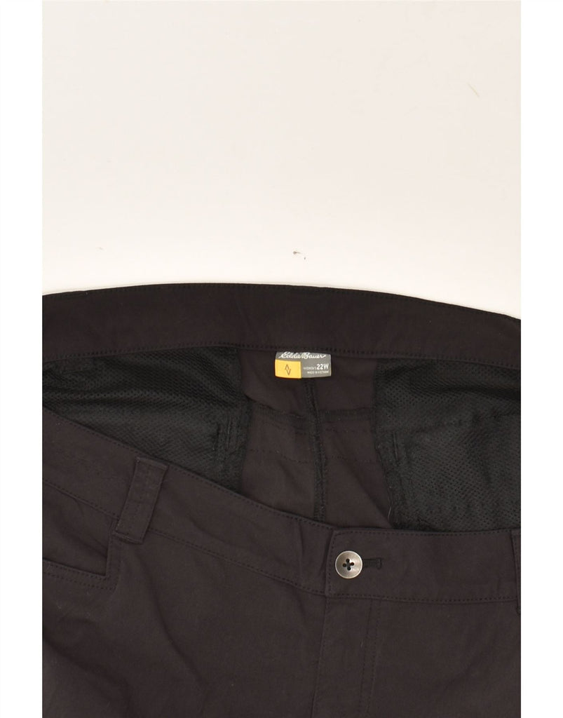 EDDIE BAUER Womens Slim Casual Trousers W44 L31 Black Nylon | Vintage Eddie Bauer | Thrift | Second-Hand Eddie Bauer | Used Clothing | Messina Hembry 