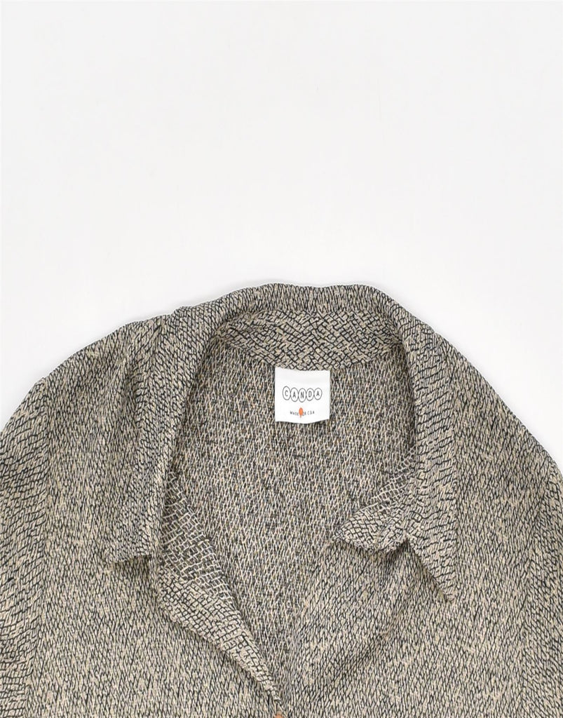 CANDA Womens Shirt UK 16 Large Grey Polyester | Vintage | Thrift | Second-Hand | Used Clothing | Messina Hembry 