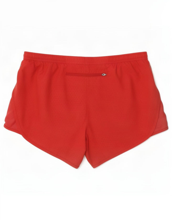 Nike Womens Sport Shorts UK 14 Medium Red Polyester