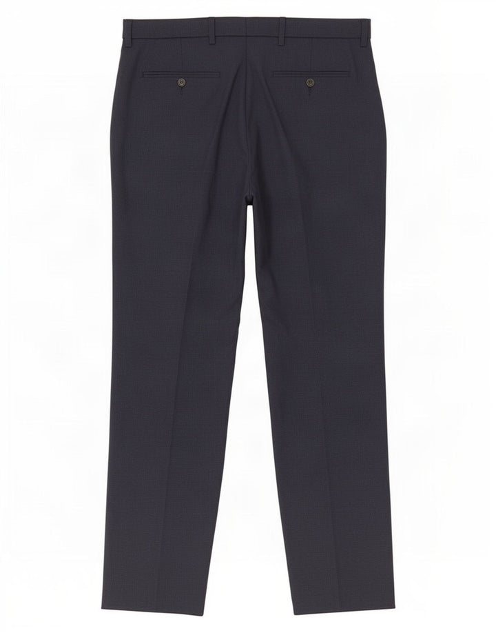 Marks & Spencer Mens Regular Suit Trousers W34 L30 Navy Blue Polyester