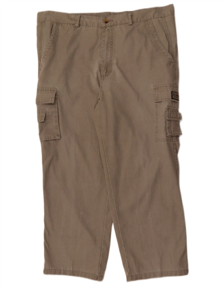 Vintage Mens Straight Cargo Trousers Size 40 W40 L27 Khaki