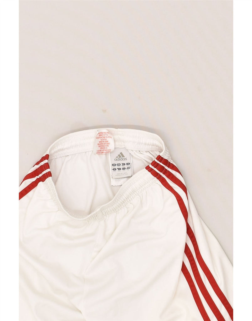 ADIDAS Boys Climalite Sport Shorts 9-10 Years 2XS White Polyester | Vintage Adidas | Thrift | Second-Hand Adidas | Used Clothing | Messina Hembry 