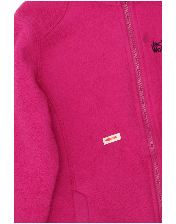 Jack Wolfskin Girls Fleece Jacket 9-10 Years Pink Polyester