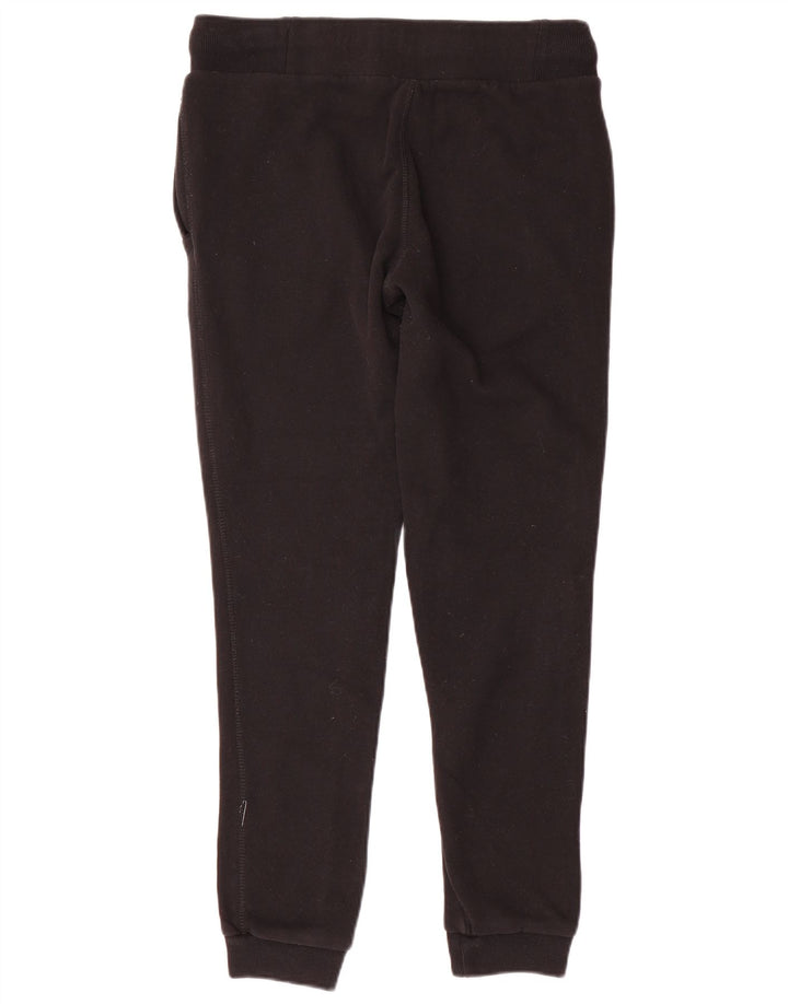 SUPERDRY Womens Graphic Tracksuit Trousers Joggers UK 6 XS Black Cotton