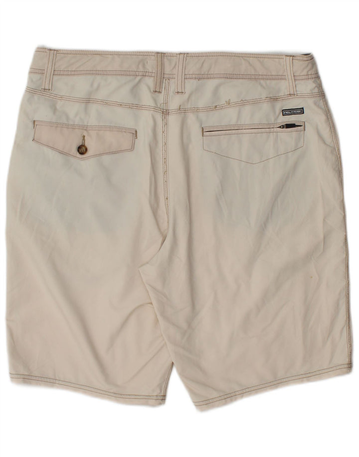 O'Neill Mens Chino Shorts W33 Medium Off White Nylon