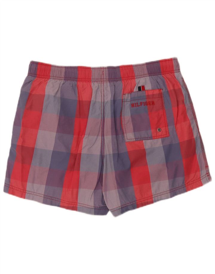 Tommy Hilfiger Mens Swimming Shorts Large Multicoloured Check Nylon