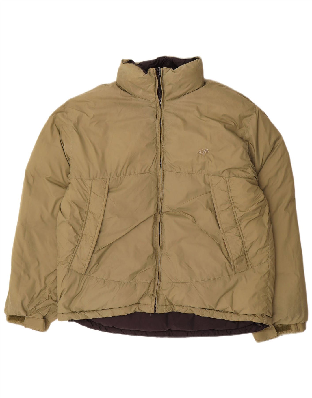 Rifle Mens Reversible Padded Jacket UK 38 Medium Black Polyamide