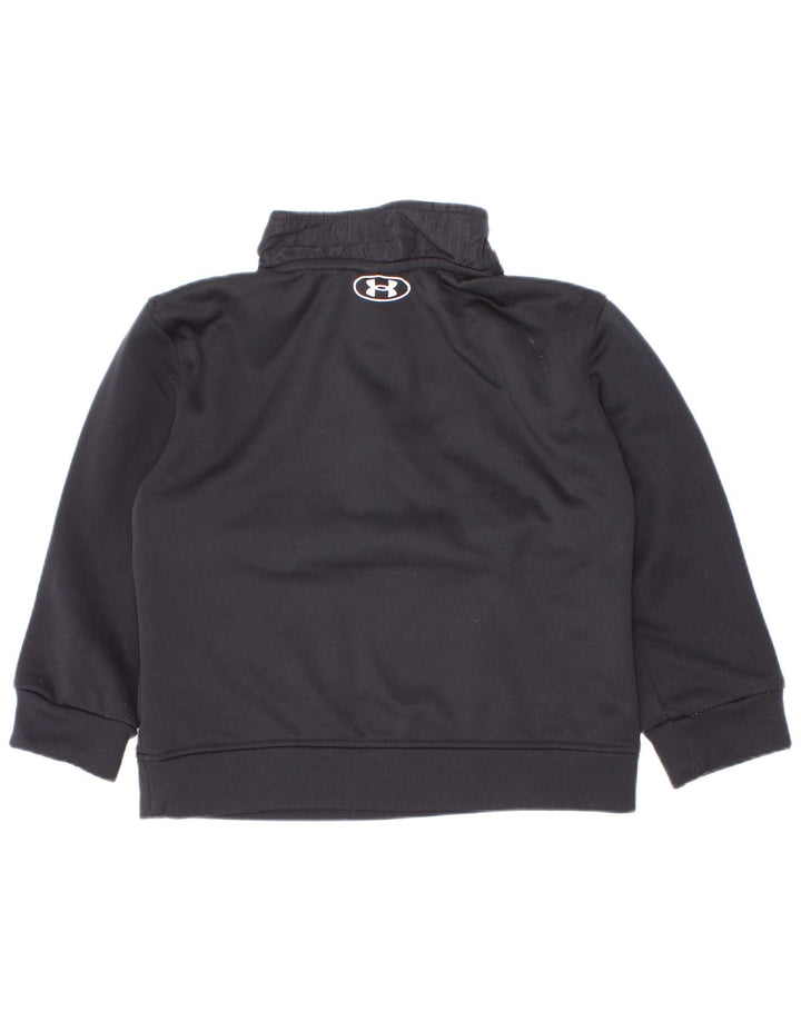 Under Armour Boys Graphic Zip Neck Sweatshirt Jumper 2-3 Years Black
