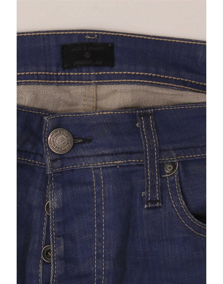 Jack & Jones Mens Straight Jeans W34 L32 Blue